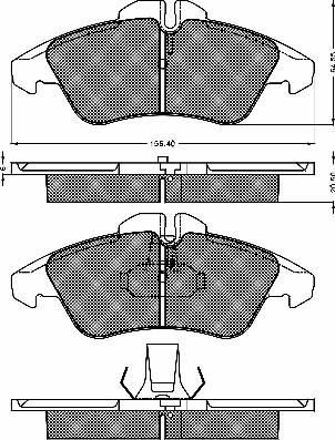 BSF 10396 - Тормозные колодки, дисковые, комплект autospares.lv