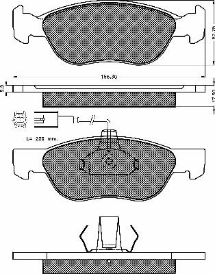 BSF 10398 - Тормозные колодки, дисковые, комплект autospares.lv