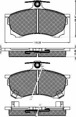 BSF 10397 - Тормозные колодки, дисковые, комплект autospares.lv