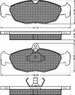 BSF 10345 - Тормозные колодки, дисковые, комплект autospares.lv