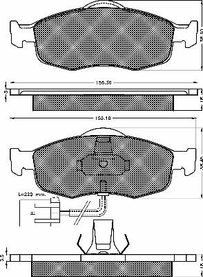 BSF 10365 - Тормозные колодки, дисковые, комплект autospares.lv