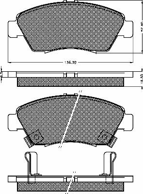 BSF 10360 - Тормозные колодки, дисковые, комплект autospares.lv