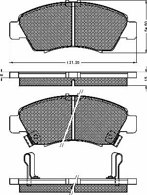 BSF 10361 - Тормозные колодки, дисковые, комплект autospares.lv