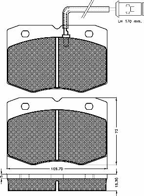 BSF 10368 - Тормозные колодки, дисковые, комплект autospares.lv