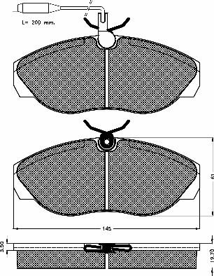 BSF 10388 - Тормозные колодки, дисковые, комплект autospares.lv