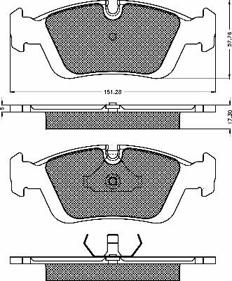 BSF 10332 - Тормозные колодки, дисковые, комплект autospares.lv