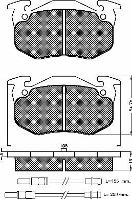 BSF 10242 - Тормозные колодки, дисковые, комплект autospares.lv