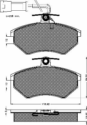 BSF 10255 - Тормозные колодки, дисковые, комплект autospares.lv