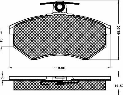 BSF 10258 - Тормозные колодки, дисковые, комплект autospares.lv