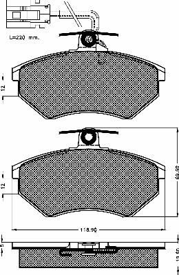 BSF 10252 - Тормозные колодки, дисковые, комплект autospares.lv