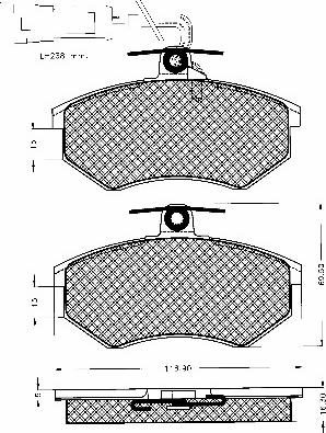 BSF 10257 - Тормозные колодки, дисковые, комплект autospares.lv