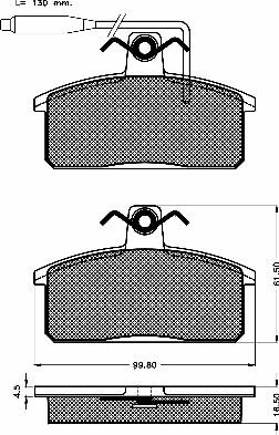 BSF 10266 - Тормозные колодки, дисковые, комплект autospares.lv