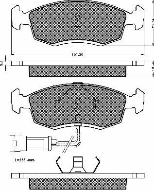 BSF 10210 - Тормозные колодки, дисковые, комплект autospares.lv