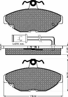 BSF 10220 - Тормозные колодки, дисковые, комплект autospares.lv