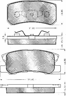 BSF 10795 - Тормозные колодки, дисковые, комплект autospares.lv