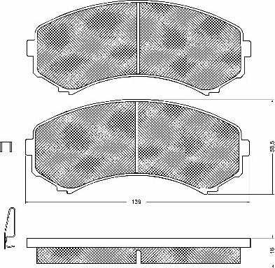 BSF 10749 - Тормозные колодки, дисковые, комплект autospares.lv