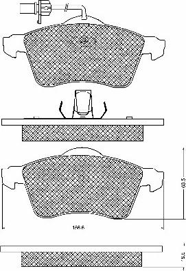 BSF 10743 - Тормозные колодки, дисковые, комплект autospares.lv