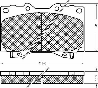 BSF 10756 - Тормозные колодки, дисковые, комплект autospares.lv