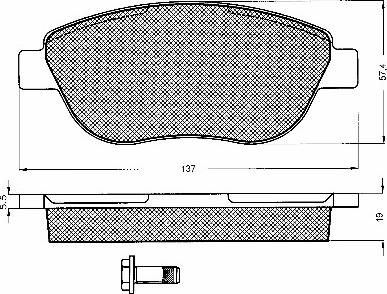 BSF 10751 - Тормозные колодки, дисковые, комплект autospares.lv