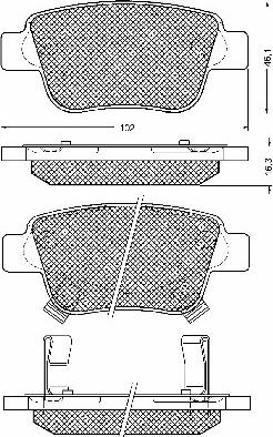 BSF 10758 - Тормозные колодки, дисковые, комплект autospares.lv