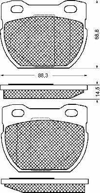 BSF 10757 - Тормозные колодки, дисковые, комплект autospares.lv