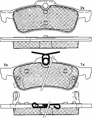 BSF 10764 - Тормозные колодки, дисковые, комплект autospares.lv