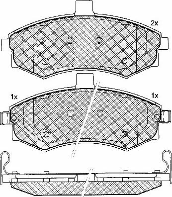 BSF 10762 - Тормозные колодки, дисковые, комплект autospares.lv