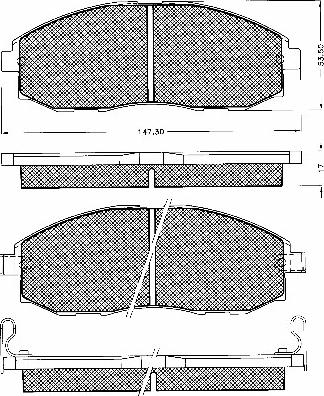 BSF 10767 - Тормозные колодки, дисковые, комплект autospares.lv