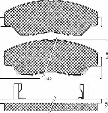 BSF 10709 - Тормозные колодки, дисковые, комплект autospares.lv