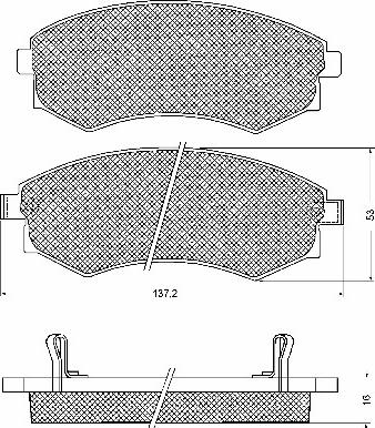 BSF 10706 - Тормозные колодки, дисковые, комплект autospares.lv