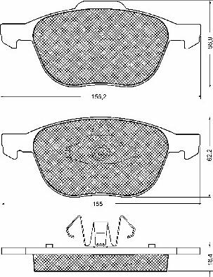 BSF 10700 - Тормозные колодки, дисковые, комплект autospares.lv