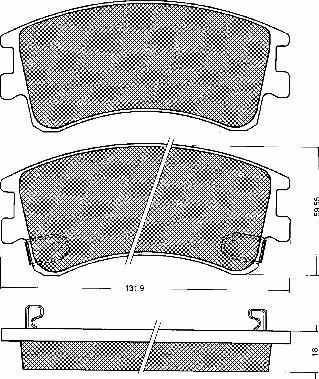 BSF 10714 - Тормозные колодки, дисковые, комплект autospares.lv