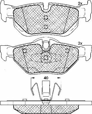 BSF 10781 - Тормозные колодки, дисковые, комплект autospares.lv