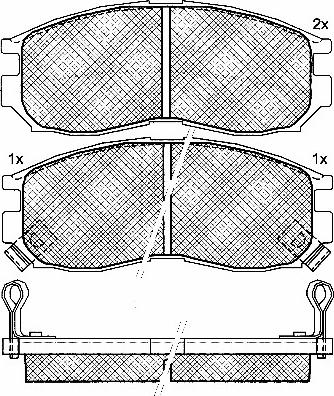 BSF 10787 - Тормозные колодки, дисковые, комплект autospares.lv