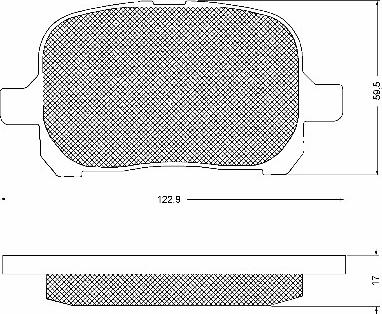 BSF 10732 - Тормозные колодки, дисковые, комплект autospares.lv