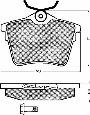 BSF 10723 - Тормозные колодки, дисковые, комплект autospares.lv