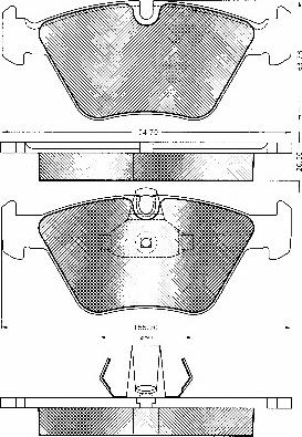 BSF 10770 - Тормозные колодки, дисковые, комплект autospares.lv