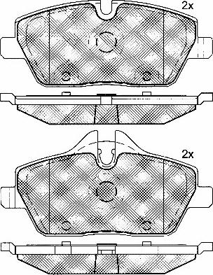 BSF 10771 - Тормозные колодки, дисковые, комплект autospares.lv