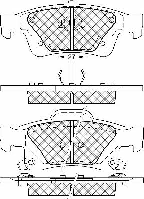 BSF 20055 - Тормозные колодки, дисковые, комплект autospares.lv