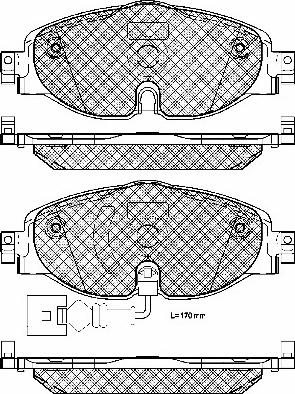 BSF 20009 - Тормозные колодки, дисковые, комплект autospares.lv