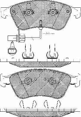 BSF 20008 - Тормозные колодки, дисковые, комплект autospares.lv