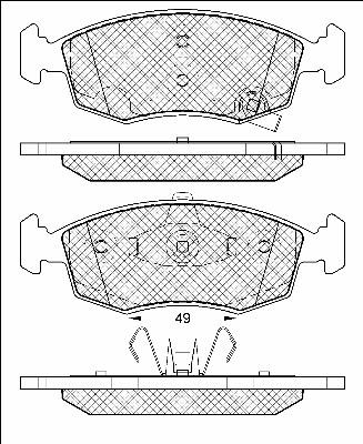 BSF 20032 - Тормозные колодки, дисковые, комплект autospares.lv