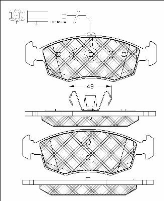 BSF 20028 - Тормозные колодки, дисковые, комплект autospares.lv