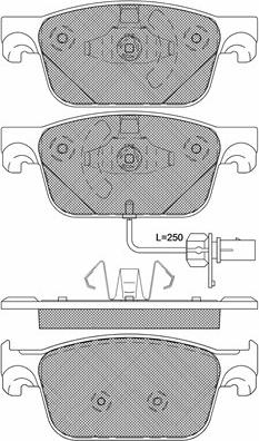 AUDI 8W0 698 151 BH - Тормозные колодки, дисковые, комплект autospares.lv