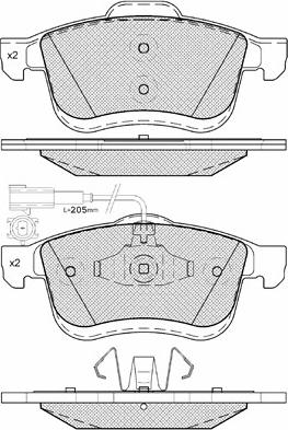 BSF 20162 - Тормозные колодки, дисковые, комплект autospares.lv