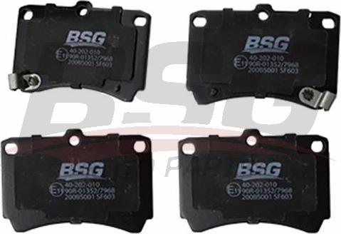 BSG BSG 40-202-010 - Тормозные колодки, дисковые, комплект autospares.lv
