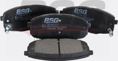 BSG BSG 40-202-013 - Тормозные колодки, дисковые, комплект autospares.lv