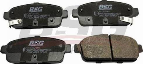 BSG BSG 65-202-002 - Тормозные колодки, дисковые, комплект autospares.lv