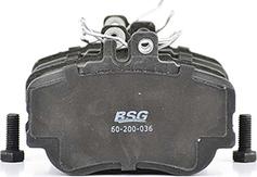 BSG BSG 60-200-036 - Тормозные колодки, дисковые, комплект autospares.lv