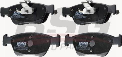 BSG BSG 60-202-016 - Тормозные колодки, дисковые, комплект autospares.lv